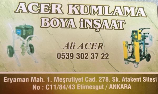 ACER BOYA İNŞAAT KUMLAMA
